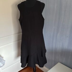 Banana Republic size 12 Flounce hem sleeveless perfect Little Black Dress